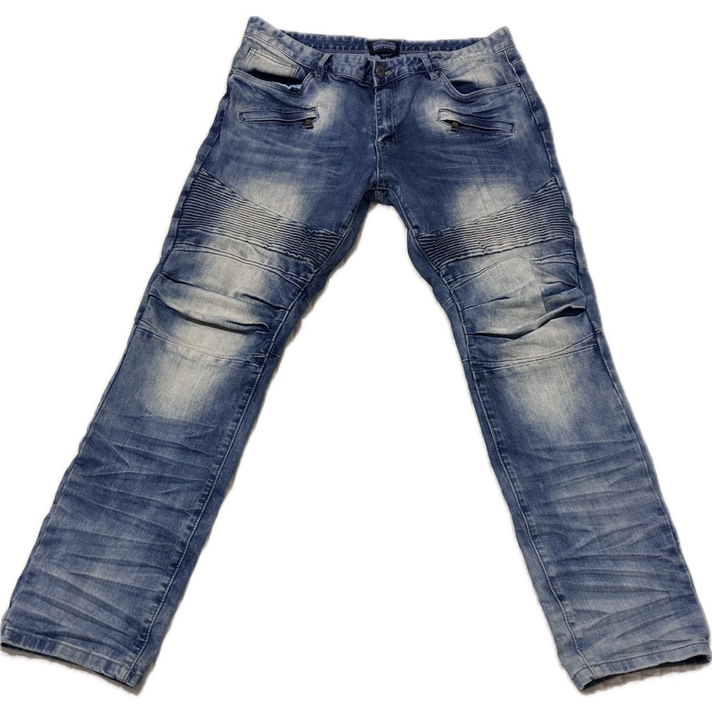 SMOKE RISE Moto Jeans